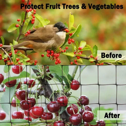 Miniatura 4 de Red para pájaros, red de jardín de 13 x 50 pies para árboles frutales, plantas, fresas, arándanos, arbustos, protección contra pájaros, ciervos