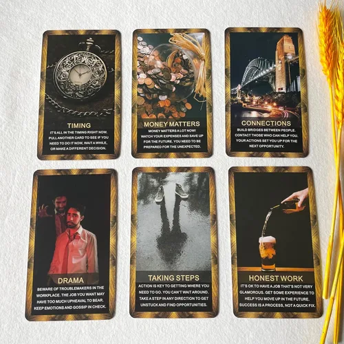 Miniatura 3 de Career Oracle Cards Deck, Money and Life Oracle Cards, Oracle Decks te ayudan a alcanzar metas financieras, así como metas de vida y ambiciones