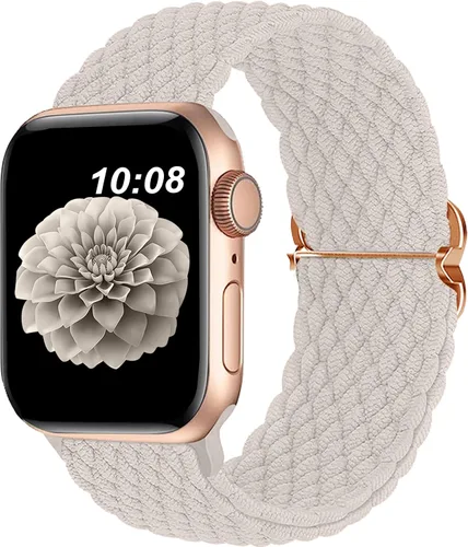 Miniatura 19 de Compatible con la Correa de Apple Watch 38mm 40mm 41mm 42mm 44mm 45mm 46mm 49mm para Mujeres y Hombres, Correa de Apple Watch Elástica y Trenzada