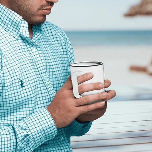 Miniatura 8 de Kenai - Tazas de viaje personalizadas con recubrimiento en polvo, 13.5 onzas, juego de 6, paquete personalizado a granel, doble pared, perfectas