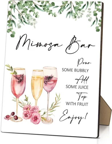 Miniatura 10 de Letrero de madera con soporte, letrero de mesa de 8 x 11 pulgadas para ceremonia y recepción, letrero de cámara de boda, suministros de decoración