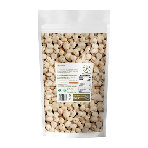 Miniatura 2 de Shiva Organic Raw Phool Makhana 5.29 oz (150 g) – Nueces de zorro de origen indio crujientes y semillas de loto reventadas Bolsa de aperitivos