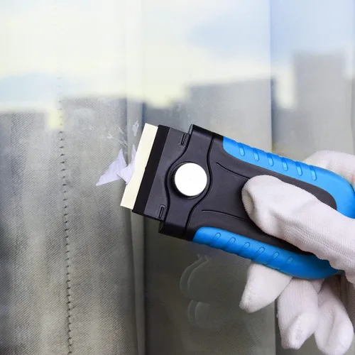 Miniatura 3 de Gomake Herramienta raspadora de hoja de afeitar, raspador de pintura de pared, raspador de vidrio con cuchillas de afeitar adicionales