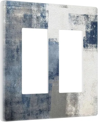 Miniatura 13 de Placa Decorativa de Pared Beige Boho de Mediados de Siglo Sol Abstracto 1-Gang Retro Años 70 Arte Geométrico Moderno con Arco Eléctrico Interruptor