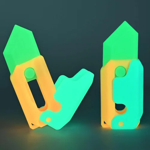 Juguete para ansiedad impreso en 3D, cuchillo de zanahoria por gravedad, regalos sensoriales para adultos y niños, alivio de ansiedad y estrés para