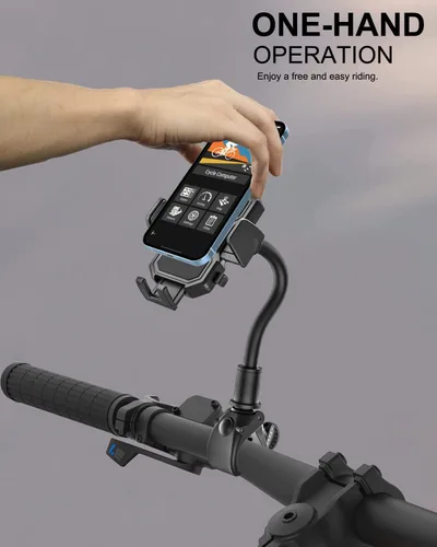 Miniatura 3 de Soporte de teléfono para bicicleta de cuello de cisne, soporte de teléfono para motocicleta – Clip de teléfono celular para manillar de bicicleta