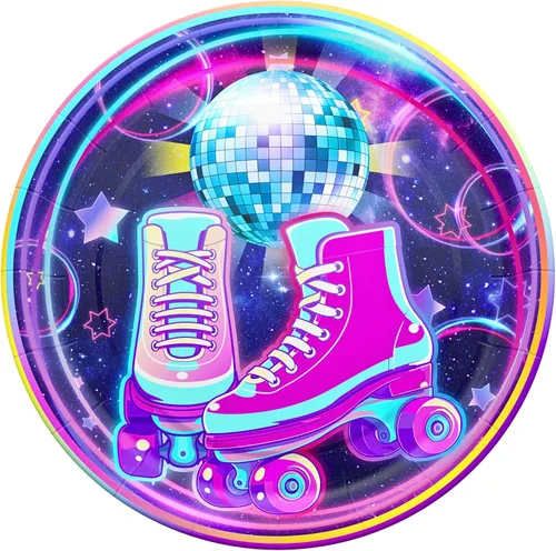 Miniatura 4 de Paquetes de suministros para fiestas de patinaje sobre ruedas (100 piezas para 16 invitados), fiesta de patinaje sobre ruedas, suministros de fiesta