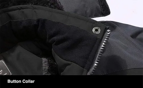 Miniatura 4 de MAGCOMSEN - Chaqueta de invierno para hombre, impermeable, abrigada, con forro polar y múltiples bolsillos
