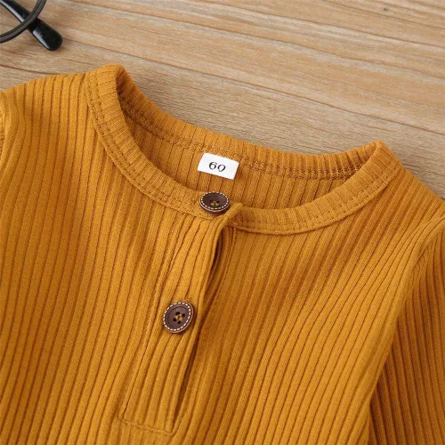 Miniatura 5 de Kuriozud Mameluco de una pieza para recién nacido, unisex, con botones, para bebé y niña