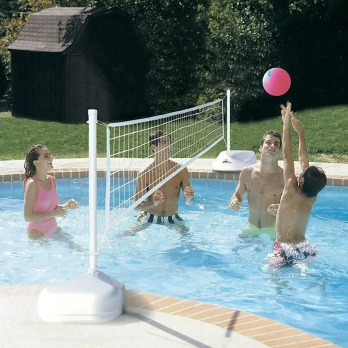 Miniatura 4 de Dunn-Rite Clear Shot Pool Basketball Hoop with Adjustable Stainless Steel Rim, Clear Backboard, Water-Filled Base & Waterproof Basketball