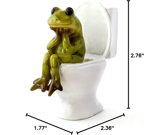 Miniatura 6 de Top Collection The Thinker Frog - Mini figura coleccionable de baño de 2.5 pulgadas