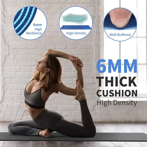 Miniatura 5 de CAMBIVO Tapete de yoga extra ancho para mujeres y hombres (72"/84" x 32" x 1/4") Tapete de entrenamiento TPE antideslizante grande para yoga, Negro