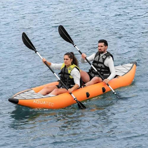 Miniatura 2 de AQUATEC Kayaks inflables – Opciones profesionales e intermedias, asientos individuales o tándem (dobles) – Completo con asientos, paletas y Hudson