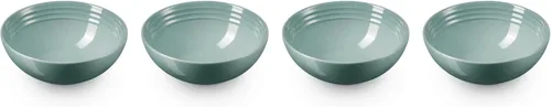 Miniatura 10 de Le Creuset Juego de 4 cuencos de sopa de gres, 22 onzas (6.25") cada uno, blanco