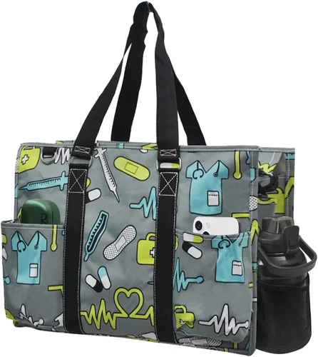Bolso de mano NGIL con cierre superior y bolsillos exteriores para mujeres trabajadoras, profesoras, enfermeras y madres, diseño en EE. UU