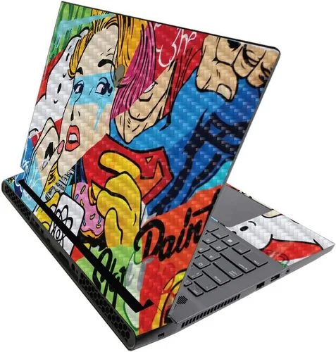 Miniatura 661 de MightySkins - Skin brillante con purpurina para Alienware M17 R3 (2020) y M17 R4 (2021) - Diversión de los años 90 Acabado duradero con purpurina