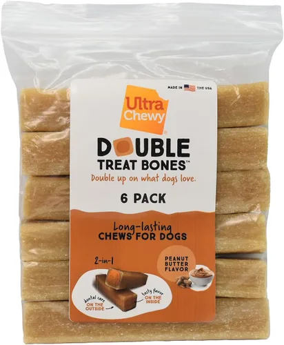 Miniatura 14 de Ultra Chewy Sabores de mantequilla de maní, pollo, tocino y queso: golosinas de larga duración fabricadas en Estados Unidos para razas grandes