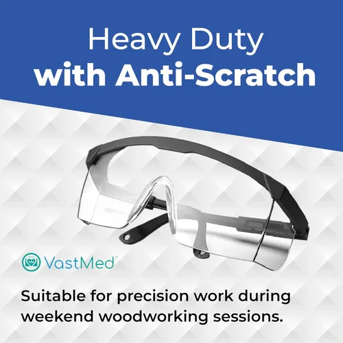 Miniatura 7 de 12 lentes de seguridad antivaho con patillas ajustables Gafas antivaho con lente transparente, gafas protectoras ligeras para hombres y mujeres