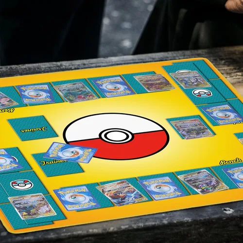 Miniatura 2 de Biouai Tapete de juego para juego de cartas intercambiables, tapete de juego cosido con tubo para juego de cartas con zonas, tapete de juego
