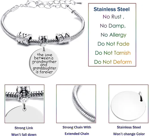 Miniatura 2 de lauhonmin - Pulsera de abalorios para madre e hija, para el día de la madre