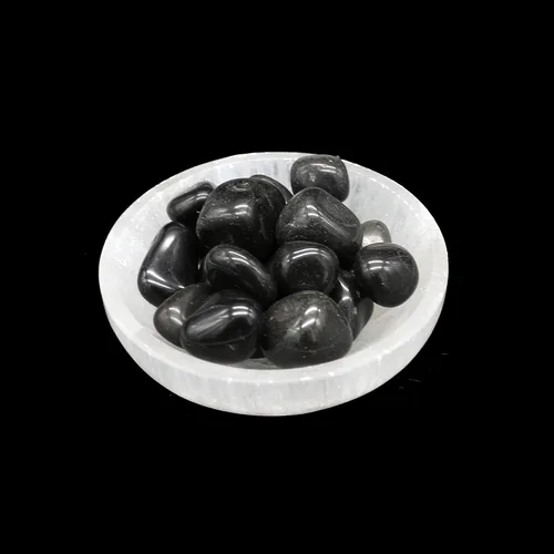 Miniatura 11 de Soul Sticks Cuenco de selenita relleno de 4 pulgadas con piedra semicristal y curativa, cuenco decorativo de selenita pura, carga de cristal de 7
