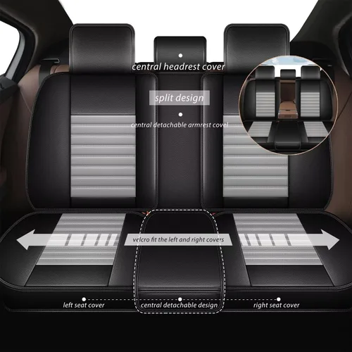 Miniatura 3 de TTX LIGHTING Juego completo de fundas de asiento de 5 asientos para Hyundai Santa Fe 2007-2026, cojín de asiento impermeable, piel sintética
