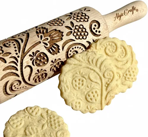 Miniatura 8 de Rodillo de relieve AFRICA con patrón tribal para galletas y cerámica de Algis Crafts