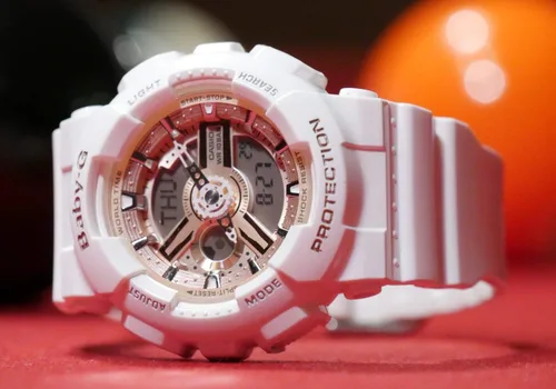 Miniatura 5 de Casio Baby - Reloj clásico para mujer en resina con temporizador acústico diario de alarma y luz LED resistente al agua y a los golpes