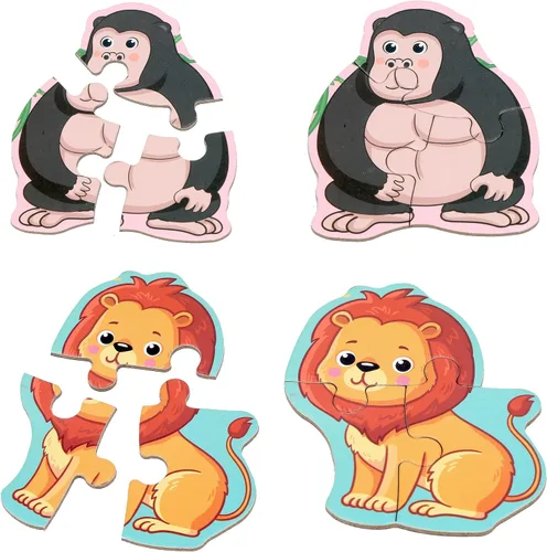 Miniatura 4 de Rompecabezas magnéticos para niños de 1 a 3 años, rompecabezas de viaje para niños de 2 a 4 años, juguete de actividades con animales para niños