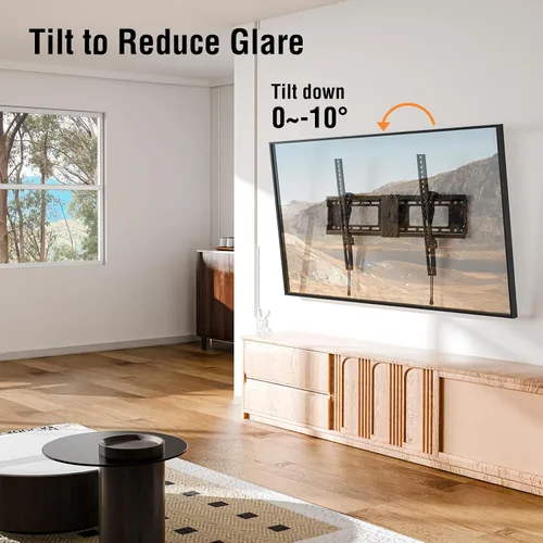 Miniatura 3 de ELIVED - Soporte de pared para televisores inclinable para la mayoría de televisores de 37" a 85" hasta 59.9 kg, soporte de montaje de TV de perfil
