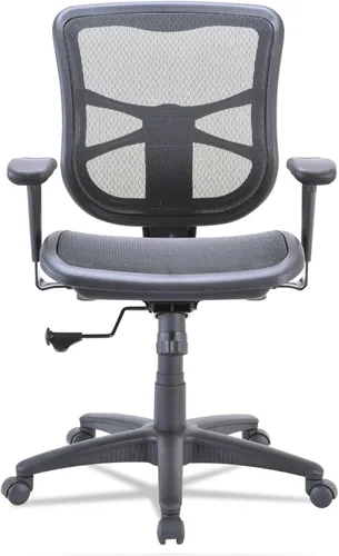 Miniatura 4 de Alera ALEEL42B18 Elusion Series Silla de malla giratoria/inclinable con respaldo medio - negro