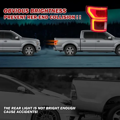 Miniatura 5 de Conjunto de luz trasera LED para Ford F150 2018 2019 2020 con lámpara trasera de punto ciego KL3Z13405B (lado izquierdo del conductor)