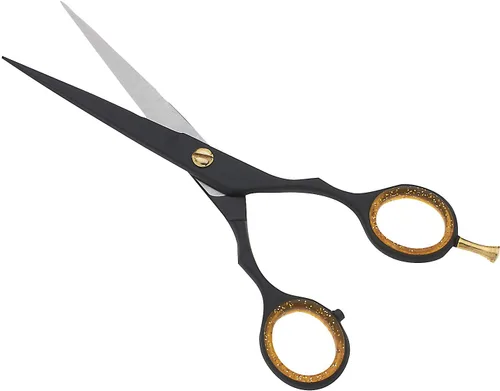 Miniatura 5 de SURGICAL ONLINE Tijeras profesionales de corte de pelo negro y dorado, tijeras de peluquería ligeras ultra afiladas para salones y uso doméstico