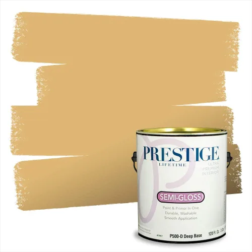 Miniatura 205 de PRESTIGE Paints Exterior Paint and Primer In One, 1-Gallon, Satin, Comparable Match of Benjamin Moore* Royal Linen* 931BM-PCM