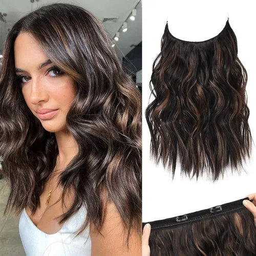 Miniatura 18 de REECHO Extensiones de cabello con alambre invisible con trama de encaje más delgada y suave