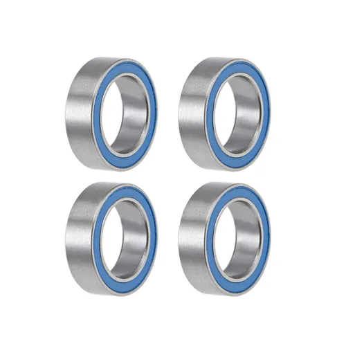 Miniatura 8 de uxcell MR63-2RS Rodamientos de bolas de ranura profunda 0.118 in Diámetro interior 0.236 in OD 0.098 in Diámetro doble sellado de acero cromado azul