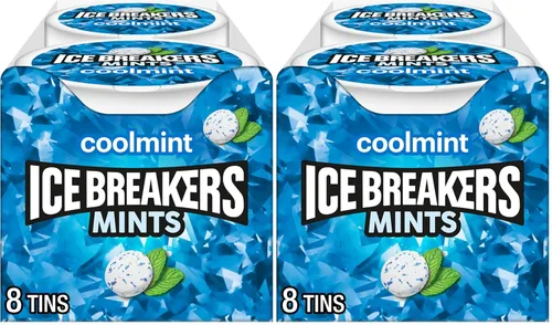 Miniatura 8 de ICE BREAKERS Coolmint Latas de mentas sin azúcar, 1.5 oz (8 unidades)