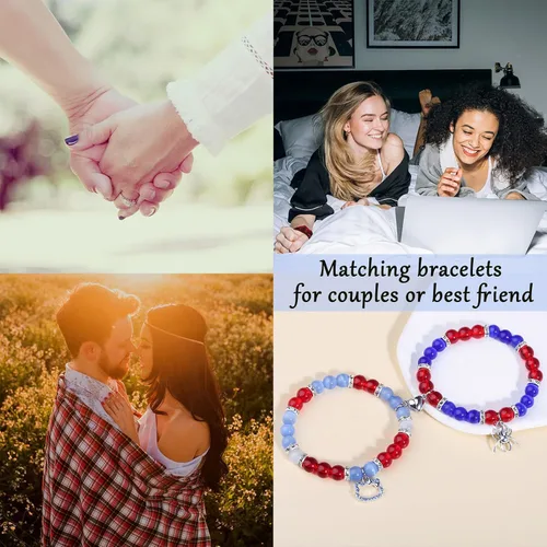 Miniatura 2 de Miss Pink Pulseras de la amistad de araña, pulseras a juego para parejas, mejores amigos, pulsera de gatito araña a juego, Halloween, Navidad