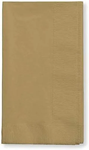 Miniatura 31 de Creative Converting 663276B Toque de color - Servilletas de papel de 2 capas para almuerzo (50 unidades), dorado brillante, 16.5 cm x 16.5 cm Oro