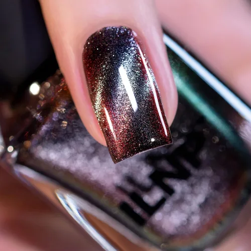 Miniatura 2 de ILNP Dark Matter - Esmalte de uñas magnético negro a rojo