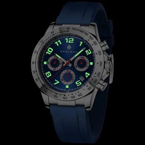 Miniatura 6 de AKNIGHT Men Watch Watch for Men Chronograph Analog Quartz Waterproof Wrist Watches Fashion Business Classic Watch, Easy Read Dress Watch Auto Date