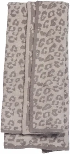 Miniatura 2 de Barefoot Dreams CozyChic Barefoot in The Wild Gris Talla Única, Leopardo (Lino/Gris Cálido)