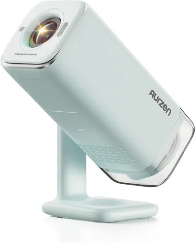 Aurzen BOOM Air - Proyector portátil Google TV con WiFi y Bluetooth, alimentado por USB-C, proyector inteligente para películas al aire libre y en