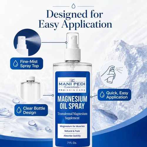 Miniatura 4 de Spray de aceite de magnesio. Suplemento tópico de magnesio de absorción rápida. Ayuda a los músculos y las articulaciones, puede promover un mejor