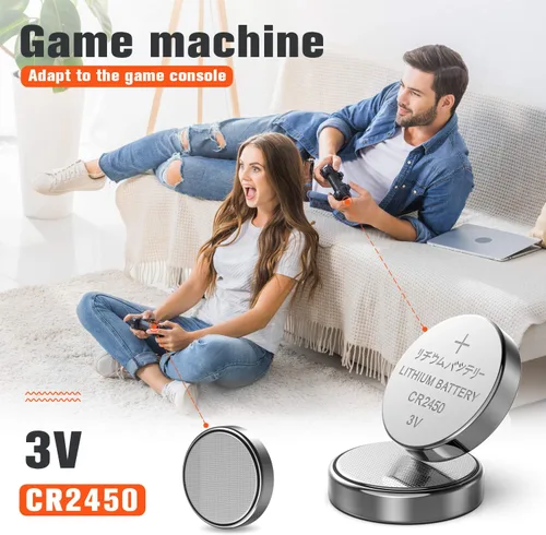 Miniatura 6 de Joobef CR2450 batería de litio de 3 v, batería botón electrónica para juguetes, calculadoras, relojes (20 unidades)