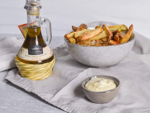 Miniatura 2 de Tuscanini Aceite de oliva virgen extra con infusión de ajo, 8.5 fl oz (paquete de 2), importado de Italia, prensado en frío, sabor lujoso, todo
