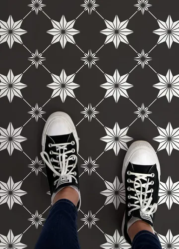 Miniatura 3 de FloorPops Azulejos Rigel negros adhesivos para el suelo, FP3990