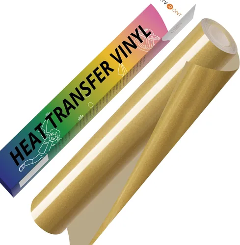 Miniatura 19 de HTVRONT Vinilo HTV de transferencia de calor blanco - 30,5 cm x 36,6 metros de vinilo blanco para planchar para camisetas, rollo de vinilo HTV