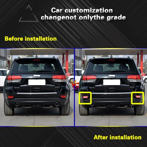 Miniatura 3 de Compatible con Jeep Compass 2011-2016, Jeep Grand Cherokee 2011-2021, Dodge Journey 2011-2017, luz de parachoques LED, luz de freno, luz antiniebla