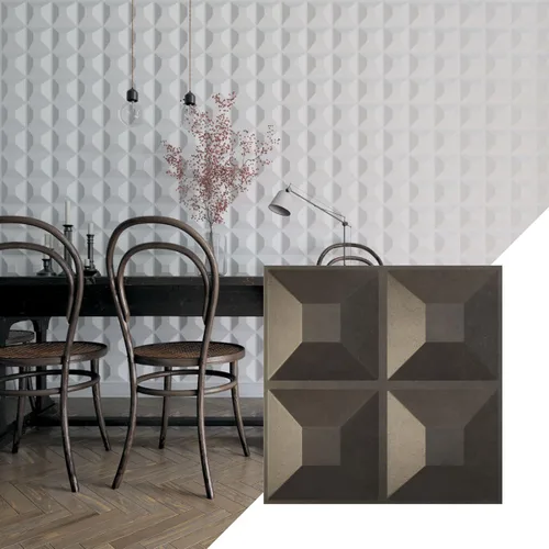 Miniatura 10 de Ekena Millwork Swindon EnduraWall Panel decorativo de pared 3D de 11 7/8 pulgadas de ancho x 11 7/8 pulgadas de alto, fiebre del oro